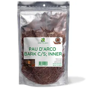 Herb To Body Pau d’Arco Bark C/S | Cut & Sifted | Inner | Handroanthus Impetiginosus | Wildcrafted | 4oz | Healthcare Treatment Fitness Therapeutic