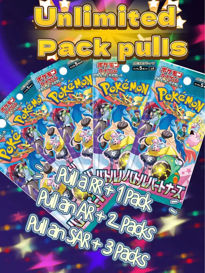 Pokmon Guarantee SAR Terastal Festival Booster Box- 100% Authentic Japanese,  10 pack, No Shrink, No box - TikTok Shop