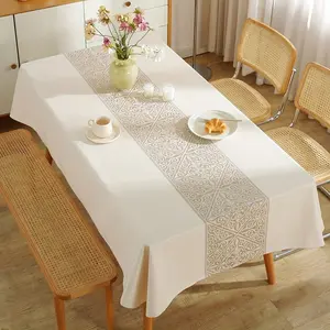 Nordic Style Rectangular Party Tablecloth, Living Room, Classroom, Hotel Dining Cover, Recommended for Long and Rectangle Tables, Picnic Table Cover