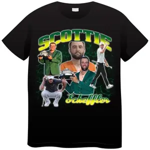 Scottie Scheffler Mug Shot Master Champion T-shirt New All Sizes Golf