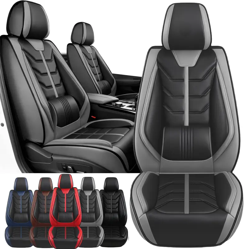 Arespark Car Seat Covers,40/60 Spilt Front Rear Seats Back Seat Cover, Waterproof Car Seat Cushion,Nappa Leather Seat Cover Seat Protector, Universal Fit Nissan/Toyota/Mazda/Honda/Hyundai/Kia/Acura