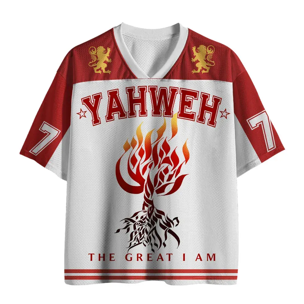 YAHWEH Christian  Mesh Jersey, Christian Athletic Shirt for Men Women
