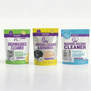 iFLO Appliance Pod Cleaners Bundle - Washing Machine, Dishwasher & Garbage Disposal Deep Cleaning Pods and Tablets for Odor & Buildup Control (Pack of 3)