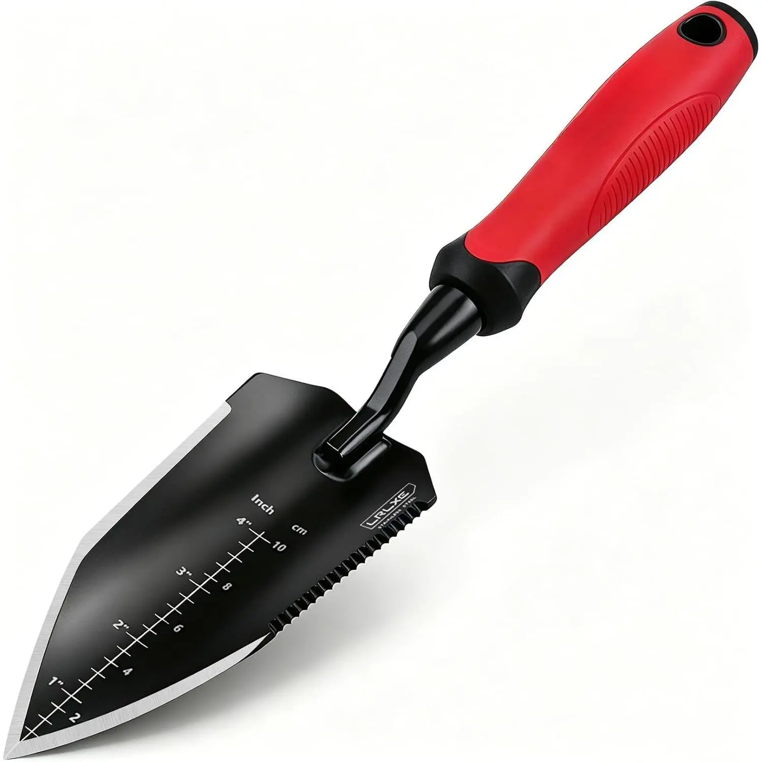 Heavy Duty Garden Trowel, Stainless Steel Pointed Hand Shovel with Non-Slip Rubber Handle, Ideal for Digging, Weeding, Transplanting, Planting Bulbs & Soil Scooping