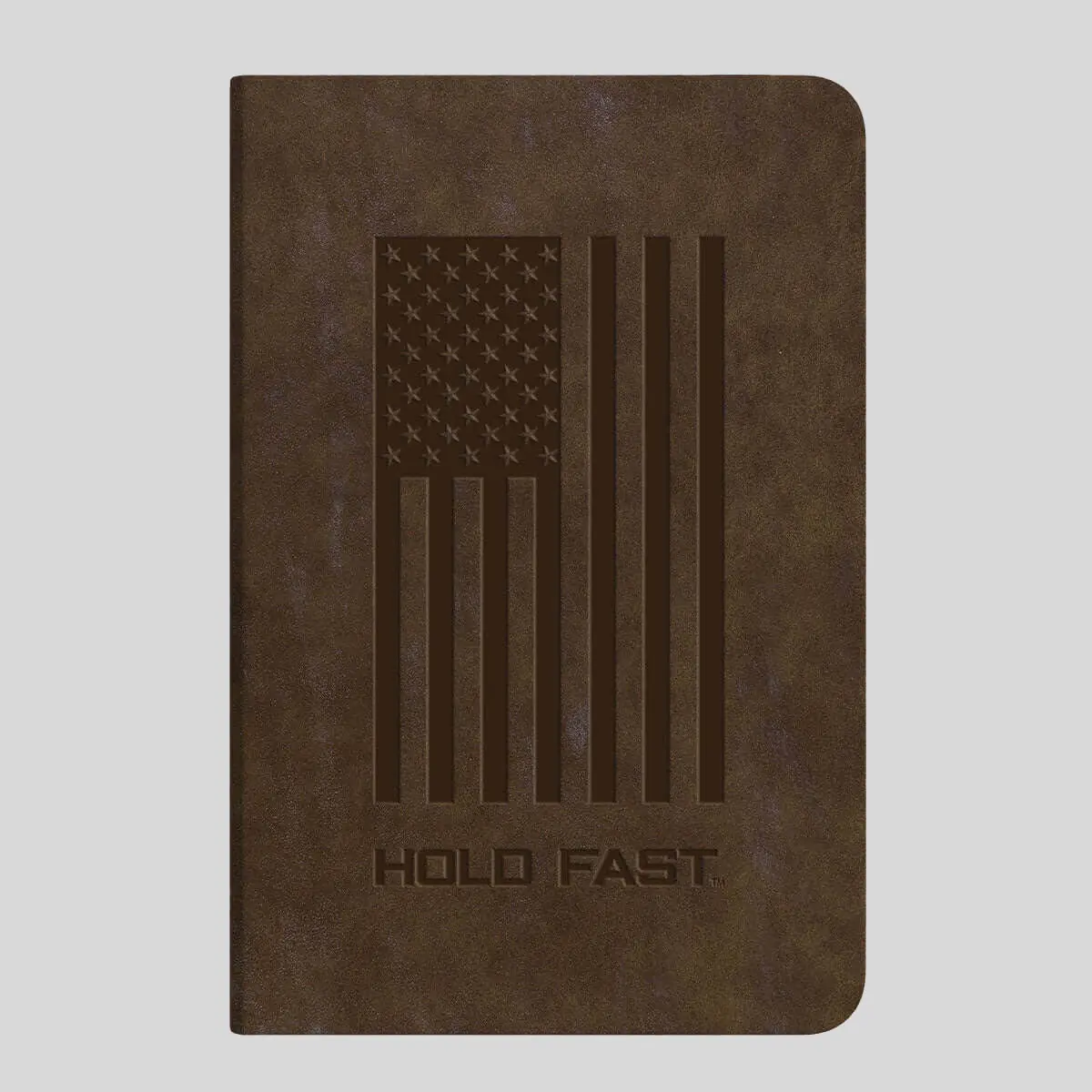 HOLD FAST Men's Faux Leather Journal - Flag Design, 192 Lined Pages, 5.75" x 8.5" x 0.75" Size (8.5 Inches), Ideal for Bible Study Notes
