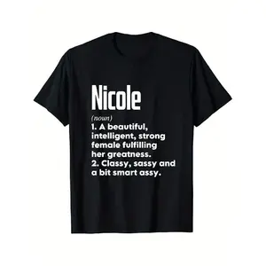 Nicole Definition Funny Meaning Name T-ShirtPopular T-shirt 180g