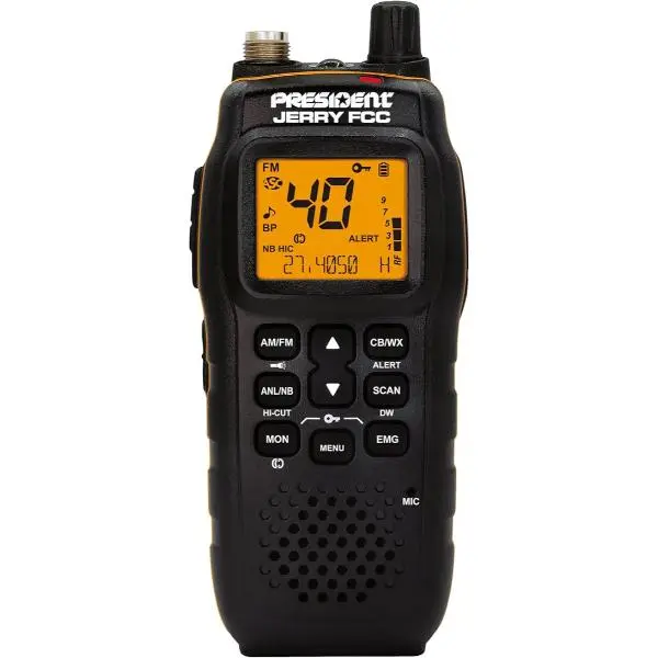 212 MAIN Handheld AM/FM CB Radio, Rechargeable with Weather Alerts, Emergency Channel Shortcuts, LCD Display and Vehicle & Antenna Adapter System
