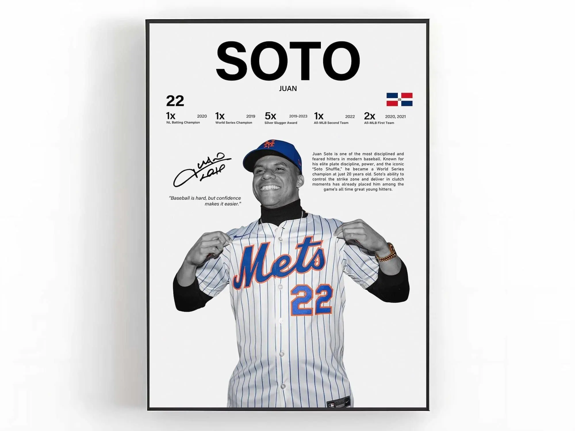 Juan Soto Poster,Sports Room Decor Fan Gift( Unframed - Print Only )