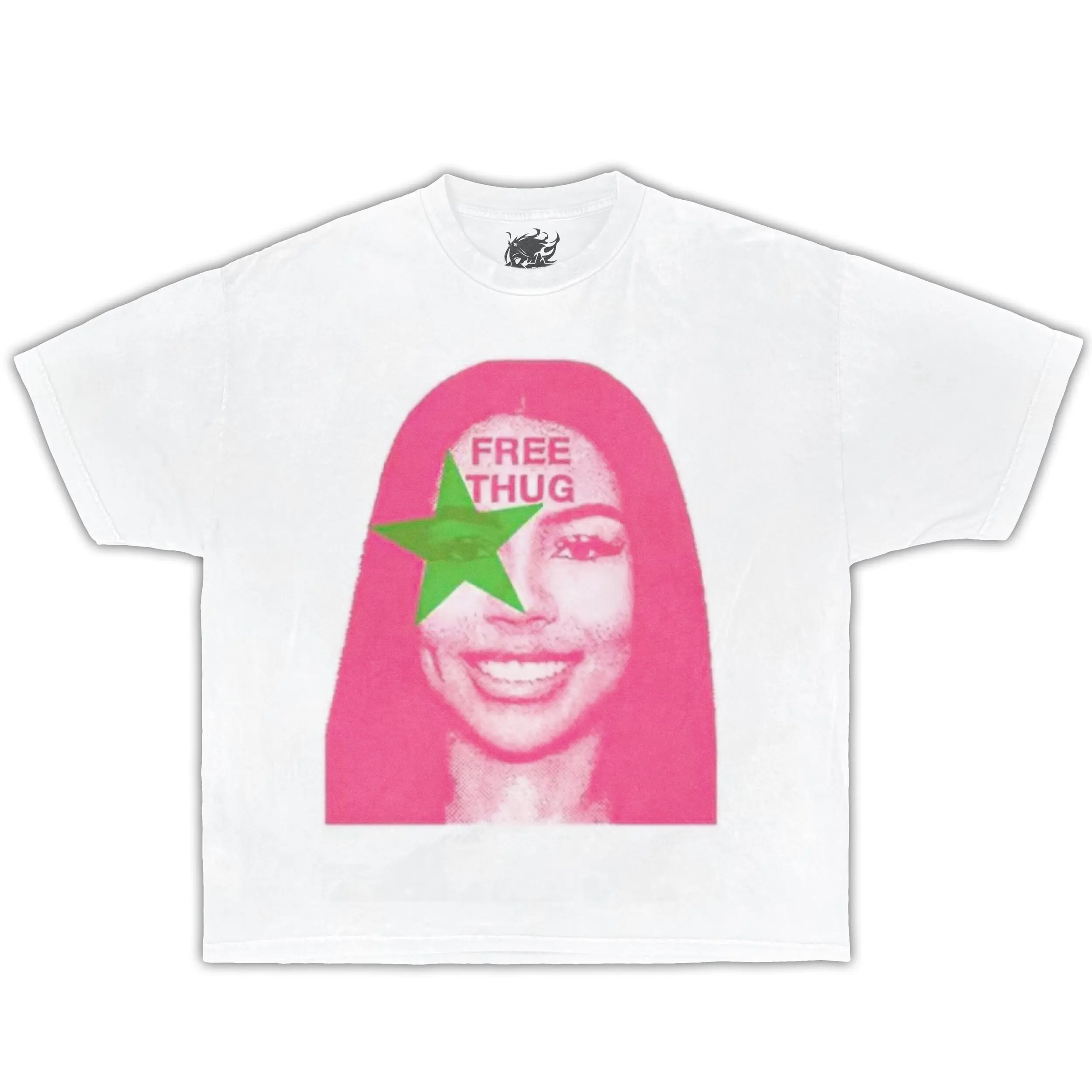 Mariah The Scientist ''Big Head Star'' Graphic Tee Streetwear Outfit Womenswear Crewneck Shortsleeve Casual Tropical Summer Tops