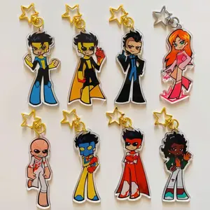 8 ops PASWG x INVINCIBLE Acrylic Keychains, Trendy Design Bag Charm Gift for Fans