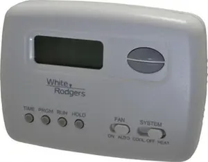 White-Rodgers 45 to 99°F, 1 Heat, 1 Cool, Economy Digital Single Stage Battery Powered Thermostat mV to 30 Volts, Electronic Switching Switch 01F78 151S1