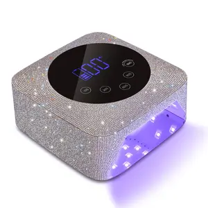 Cordless UV LED Nail Lamp,72W Rechargeable UV Light for Gel Nails with 5 Timer Setting Quick Dry Curing Lamp with Display Auto Sensor for Salon & Home for Gifts for Women(AB Diamond)