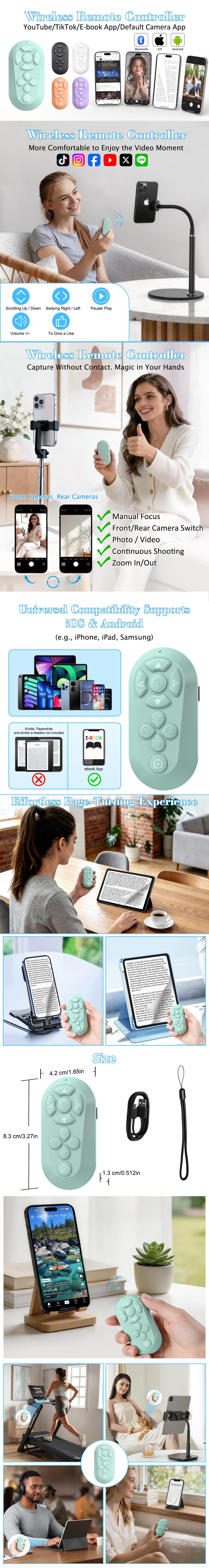 Xring Bluetooth Remote for TikTok Scrolling, Page Turning, Volume Control & Camera Shutter | Hands-Free Phone Controller for iPhone & Android, 2026 Upgraded,Viral | Trending | TikTok Made Me Buy It ,Selfie fathersdaygiftideas Smartphone Cellphone Xring Bluetooth Remote for TikTok Scrolling, Page Turning, Volume Control & Camera Shutter | Hands-Free Phone Controller for iPhone & Android, 2026 Upgraded,Viral | Trending | TikTok Made Me Buy It ,Selfie fathersdaygiftideas Smartphone Cellphone