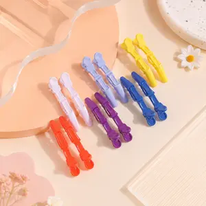 2PCs Alligator Hairclips Hot Dye Clip Hairdressing wWig Clip Non Slip Hairpin Heatless Styling Tool
