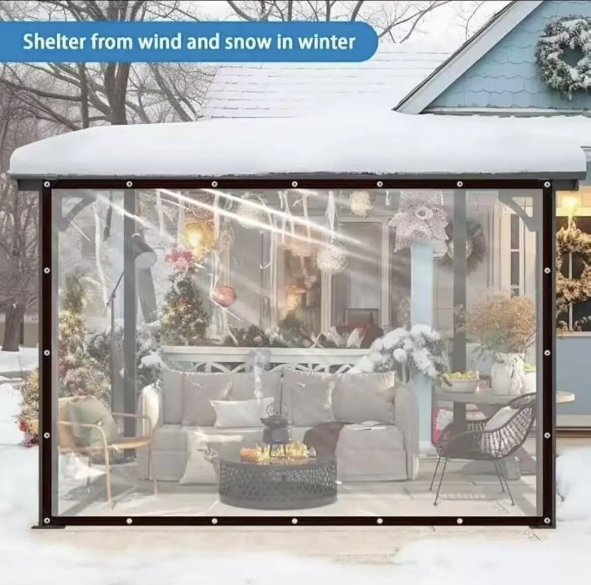 2 pack Clear Tarp - Heavy Duty Waterproof 7x10ft Clear Plastic Tarp with Grommets Transparent Vinyl Tarps Outdoor Garden Rainproof Tarpaulin for Greenhouse Plant Patio Roofs Porch Chicken Coop valentines gift for bfhome essentials