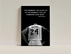 MOTIVATIONAL Quotes WALL ART Decor Inspirational Poster Kobe Bryant Basketball Player Poster