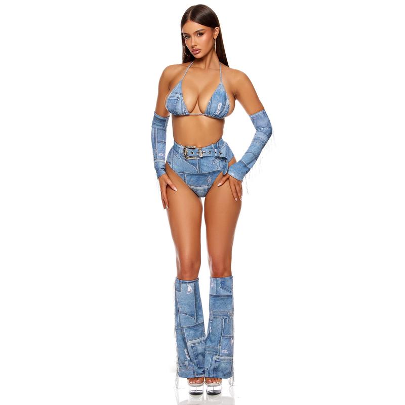 Denim Wrangler Cowgirl Costume