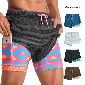 Maamgic 2 in 1 Stretch Short Lined Black Mayan Gym Shorts, Breathable Comfort Workout Athletic Training Shorts with Phone Pockets #Summervibes | Lightweight Quick Drying Drawstring Sports Shorts for Gym Fitness,Outfits Going Out Outfit