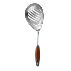 Stainless Steel Strainer Spoon, Large Drain Basket, Pasta Strainer, Kitchen Filter, Heat-Resistant Handle, Ideal for Cooking, Hot Pot, Noodles