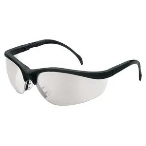 12 Pack of MCR Safety KD119 Klondike KD1 Series Black Safety Glasses with Indoor