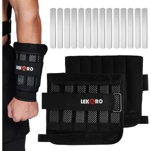 Wrist Ankle Weights with Removable Steel Bars 1 Pair Adjustable Arm Leg Weights for Men and Women No Leakage Design Weighted Wrist Bands for Walking Jogging Yoga Pilates