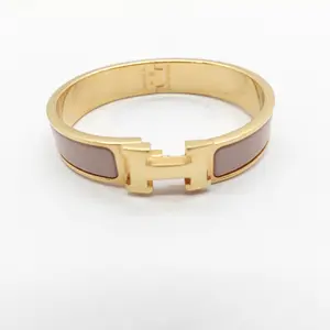 Pre-owned Hermes Clic H PM Pink Metal Bracelet T10373030