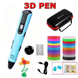Creative 3D Pen Set (with 9m Filament & Storage Pouch), Professional 3D Printing Tool, Perfect for 3D Craft Hobbyists and Design Professionals