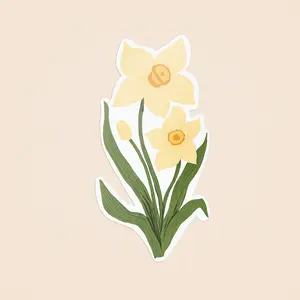Daffodils Illustrated Sticker