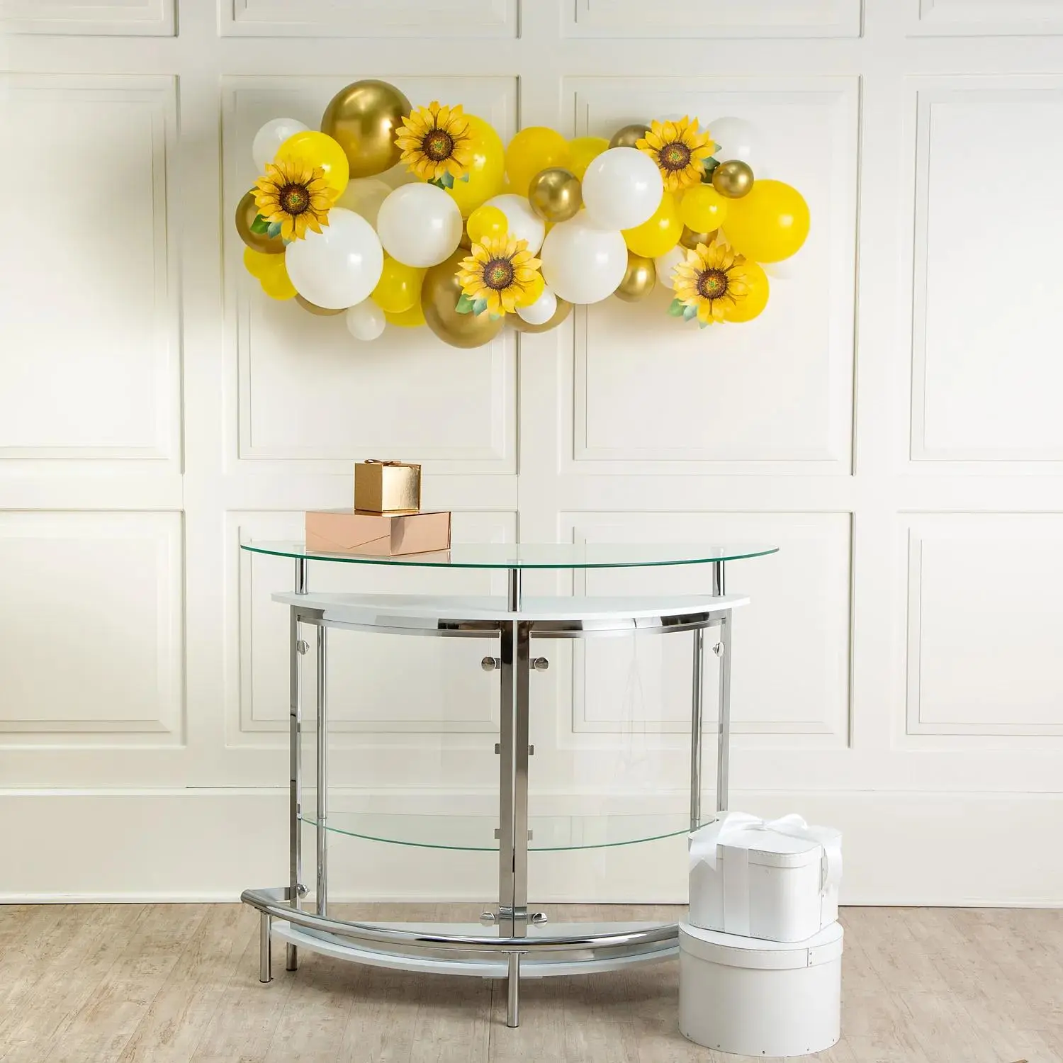 Sunflower Party Latex Balloon Garland Kit - 65 Pc., Metallic, Plastic