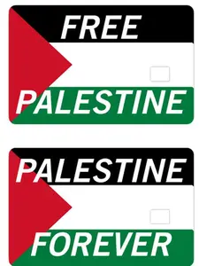Holography Palestine Credit Card Stickers - Unique Design for Personalizing Credit Cards, Durable Materials, Perfect for Supporting Palestine