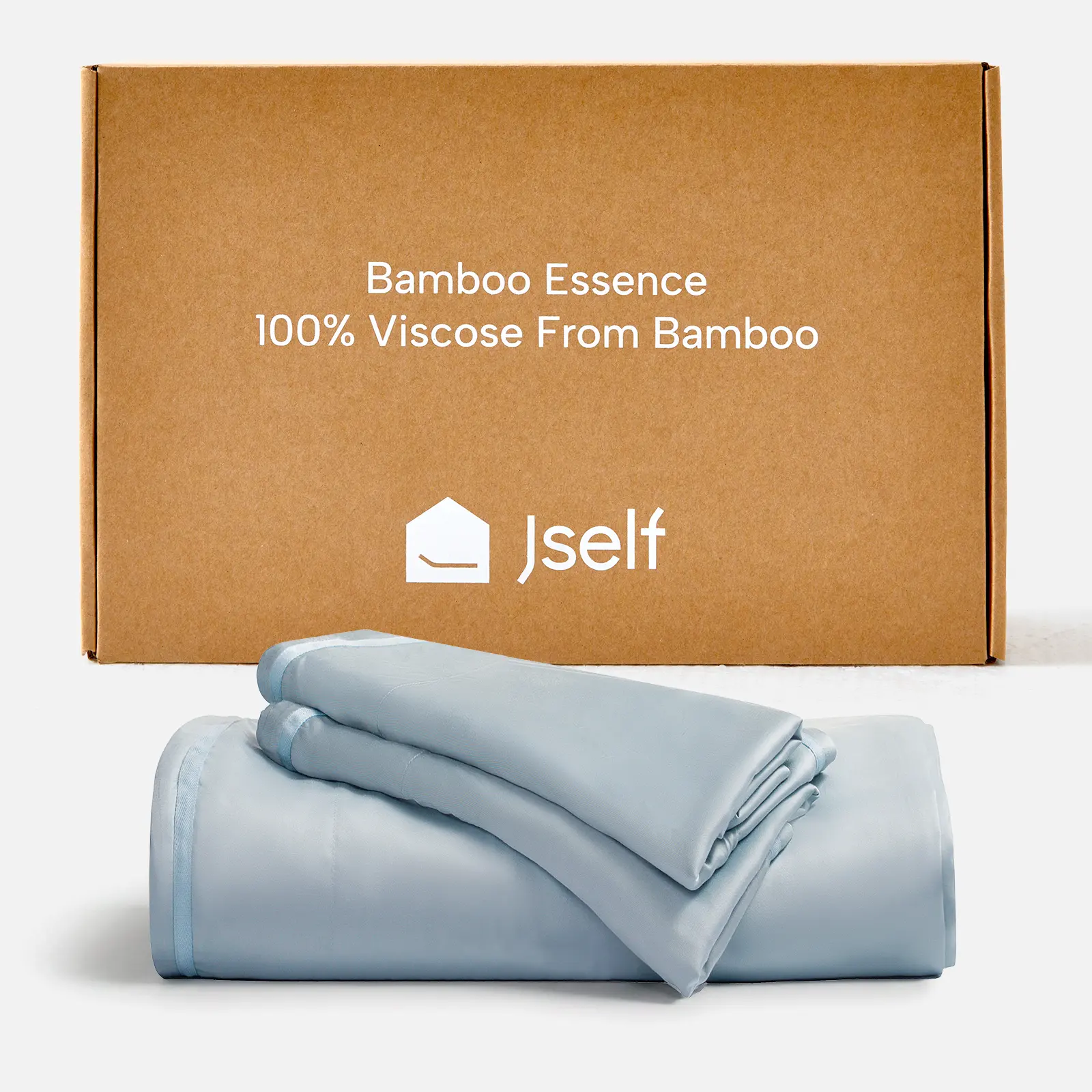 Jself Bamboo Essence 3-Piece Duvet Cover Set - Crochet, Wrinkle-Resistant, Cooling, Plain, Breathable Smooth Fitted Bedding