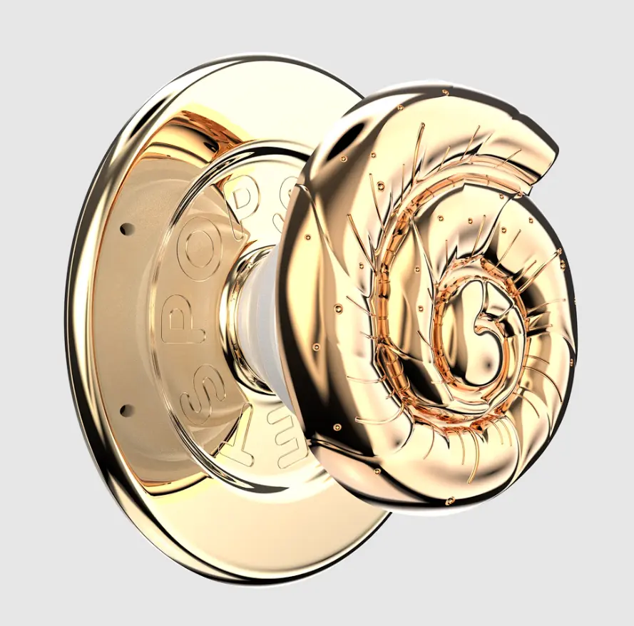 PopSockets Enamel Nautilus Shell MagSafe PopGrip, Mobile Phone Accessory, Cellphone Stand, Phone Holder for MagSafe-Compatible Devices