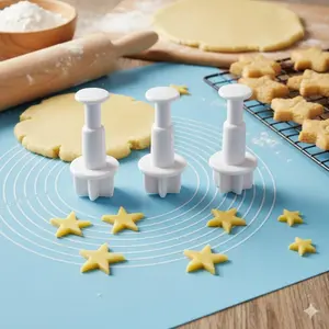 Multi-Purpose Baking Tools & Bakeware: High-Temperature Cookie Cutters, Fondant Embossers, Durable Cake Decorating Kits. Anti-Mold, Heat-Resistant, Versatile for Baking, Sugarcraft, and Home Kitchen Use. Professional Grade, Non-Deform Design.