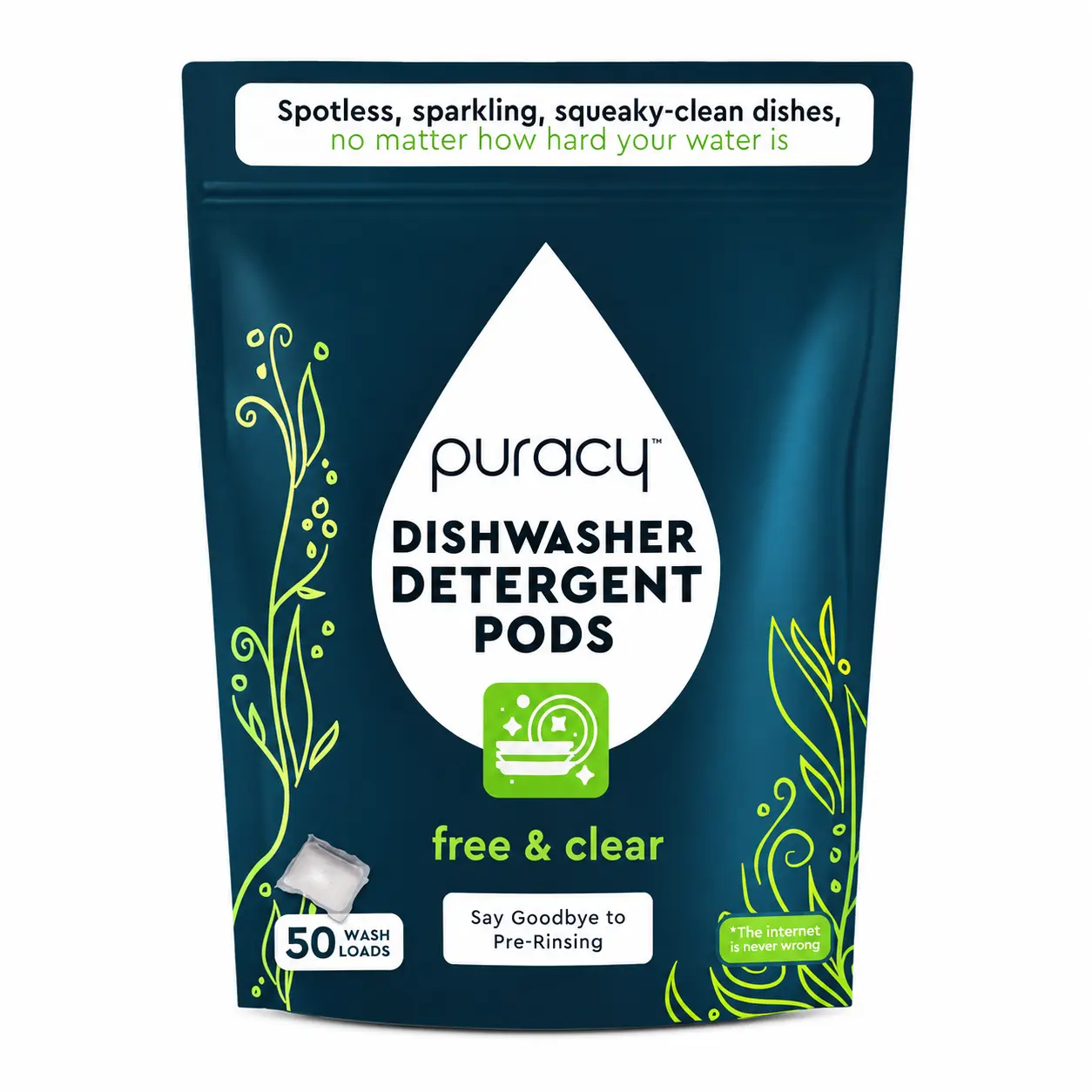 Puracy Natural-Based Dishwasher Detergent Cleaner Tablets, Suitable for Your Home (Free & Clear, 50 Count) Household Cleaning Supplies Concentrated Cleaner Puracy Natural-Based Dishwasher Detergent Cleaner Tablets, Suitable for Your Home (Free & Clear, 50 Count) Household Cleaning Supplies Concentrated Cleaner