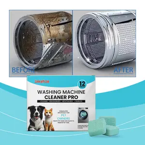 Washing machine cleaning tablets, clean washing machine drum, household front-load and top-load cleaning, remove stains and scale
