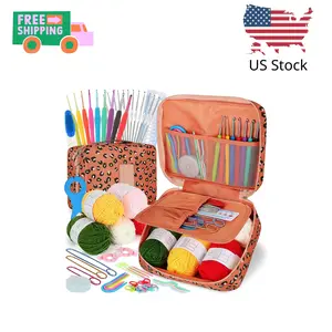 Crochet Kit Beginners Crochet Hook Set with Crochet Yarn,58PCS