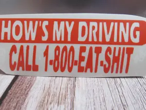 How's My Driving Humor Decal - Perfect for Car Exterior Accessories