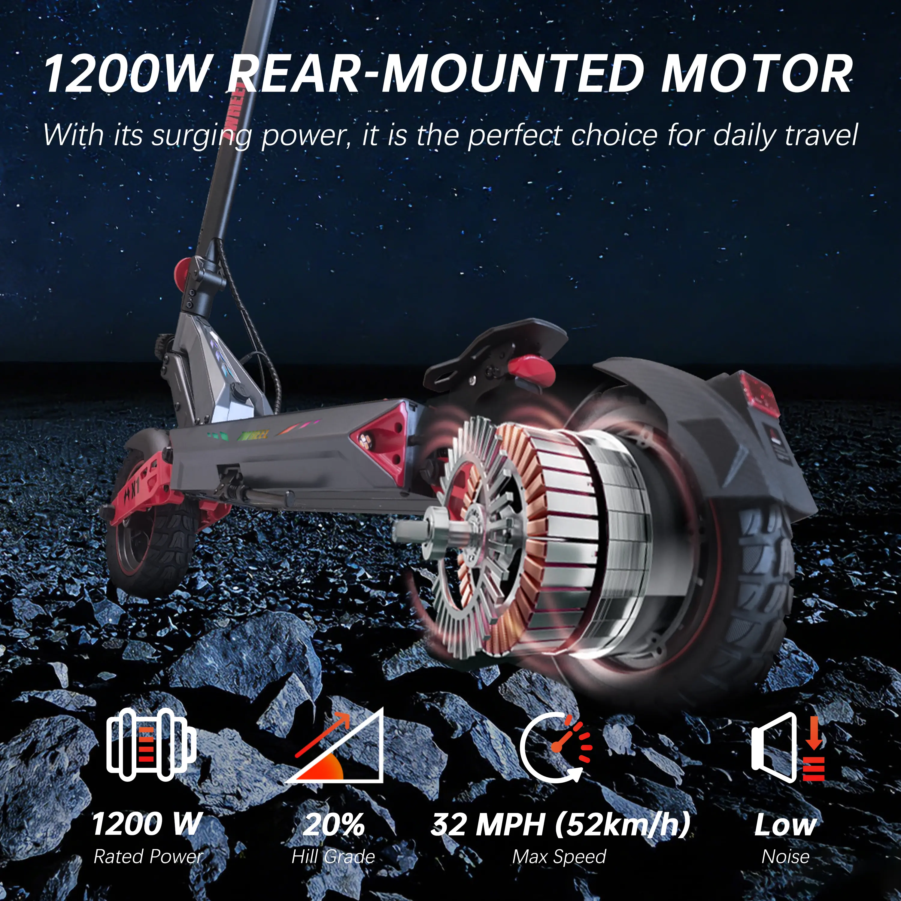 ZWHEEL D3 X1Folding Electric Scooter with Shock Absorption for