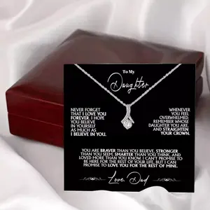 To My Daughter Necklace, Message To My Daughter, Gift For Daughter From Dad