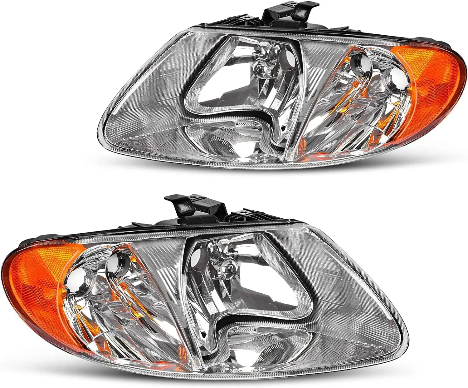 TopAutoGear Headlight Assembly Fit for 2001 2002 2003 2004 2005 2006 2007 Dodge Grand Caravan / 2001-2007 Chrysler Town and Country Halogen Headlamp (Fits Base Model ONLY)
