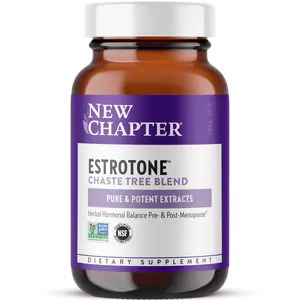 New Chapter Estrotone Peri to Menopause Supplement for Women - Herbal Hormone Balance Blend with Black Cohosh to Reduce Hot Flashes & Night Sweats - 30ct