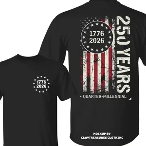 America 250th Anniversary T-Shirt, 1776–2026 USA Tee, 250 Years of America Shirt, Patriotic American Flag, Memorial Day Tees Casual Daily Wear Tee For Men & Women, Apparel Made In The USA