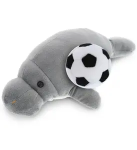 PLUSH SOCCER BALL - WILD COLLECTION PLUSH - 9" GREY MANATEE