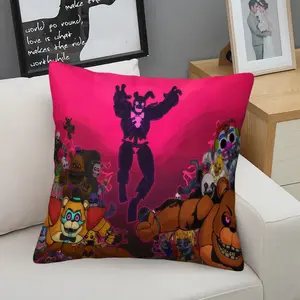 Five Nights At Freddy's Graphic Throw Pillow, 1 Piece Includes Pillow Insert, Seasonal Decorative Item For Sofa, Bedroom, Car, Soft And Durable Everyday Holiday Birthday Gift For Kids And Adults