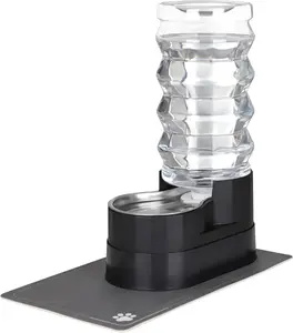 9L Raised Automatic Pet Waterer, 100% BPA Free, Gravity Feed for Cats & Medium to Large Dogs, Large Capacity Feeder