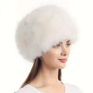 Plush Thicken Winter Keep Warm Faux Fur Hat, Comfortable Lightweight Adjustable Russian Style Thermal Hat Skiing Hat