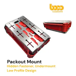 Mount for Milwaukee Packout Full or Half Width Steel with Hidden Fasteners