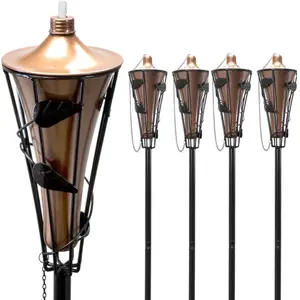 Sorbus Matney Refillable Metal Torches (4-Pack) - Portable Camping & Hiking Lights for Outdoor Use