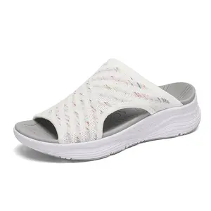 Womens Orthopedic Platform Slides Arch Support Sandals Comfortable Open Toe Slip On for Plantar Fasciitis
