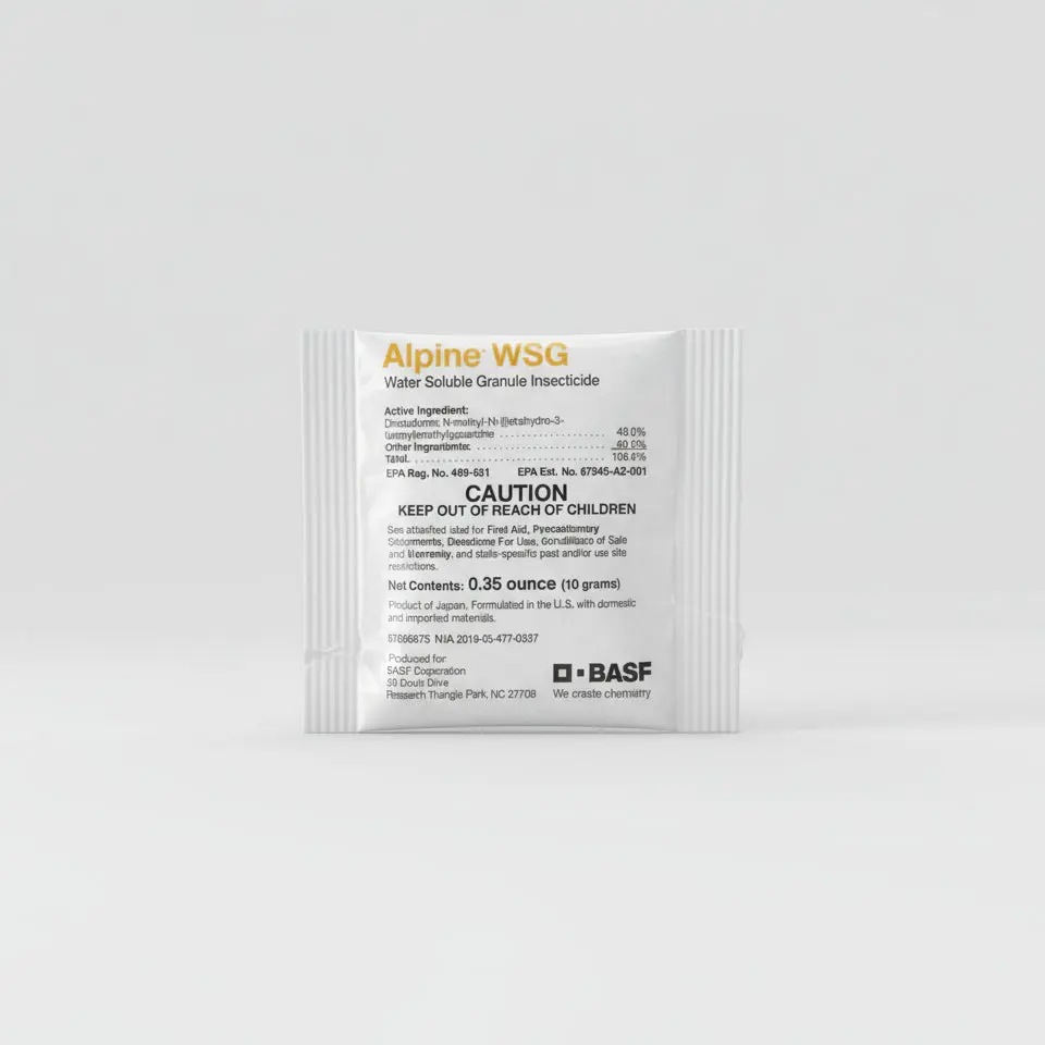 Alpine WSG Water Soluble Granules, 10g Water Soluble Insect Control Concentrate, 1 Packet for Indoor & Outdoor Applications